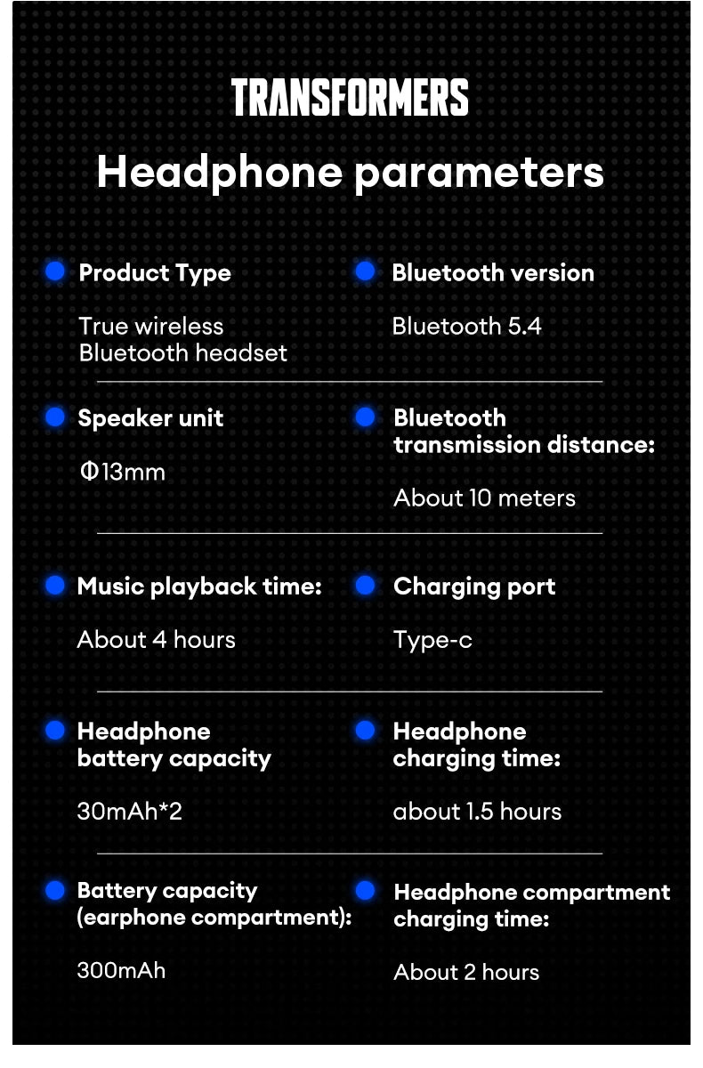 Choice TRANSFORMERS TF-T51 Bluetooth 5.4 TWS Earphones Low Latency Gaming Earbuds Long Endurance HiFi Music Headphones With mic - Universal Market