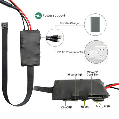 1080P HD Mini WiFi Camera Diy Module Nanny Video Recorder 4K Home Security Micro Camcorder Alarm RemoteControl Monitor hidden TF - Universal Market