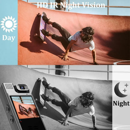 VIVO 8K HD Mini Action Camera Wifi Back Clip 180° Rotatable IR Night Vision Sports Cam Travel Bicycle Driver Video Recorder
