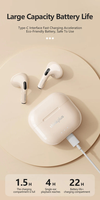 Lenovo LP40 Plus Bluetooth Earphones Wireless Headset Noise Reduction Headphones 230mAh HiFi Stereo Sports Earbuds With Mic - Universal Market