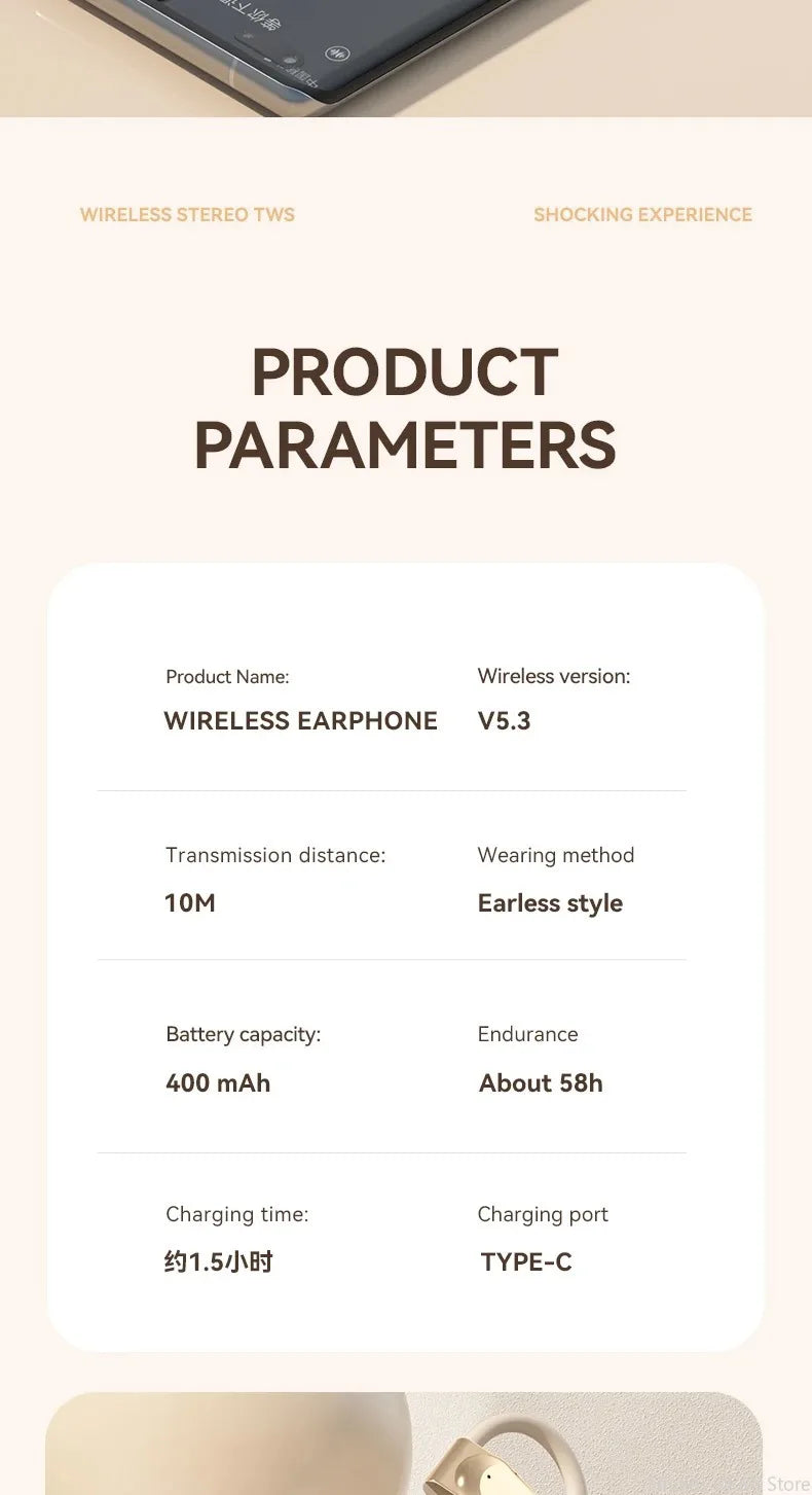 XIAOMI M62 Open Hanging Wireless Earphones with Air Bone Conduction Waterproof and Painless Wearing, Running Earphones with Mic - Universal Market