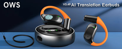 AI Translator Clip-on Headphones 144 Languages Real Time Two-Way Translation Earphones Stereo Sound Wireless Bluetooth Headsets - Universal Market