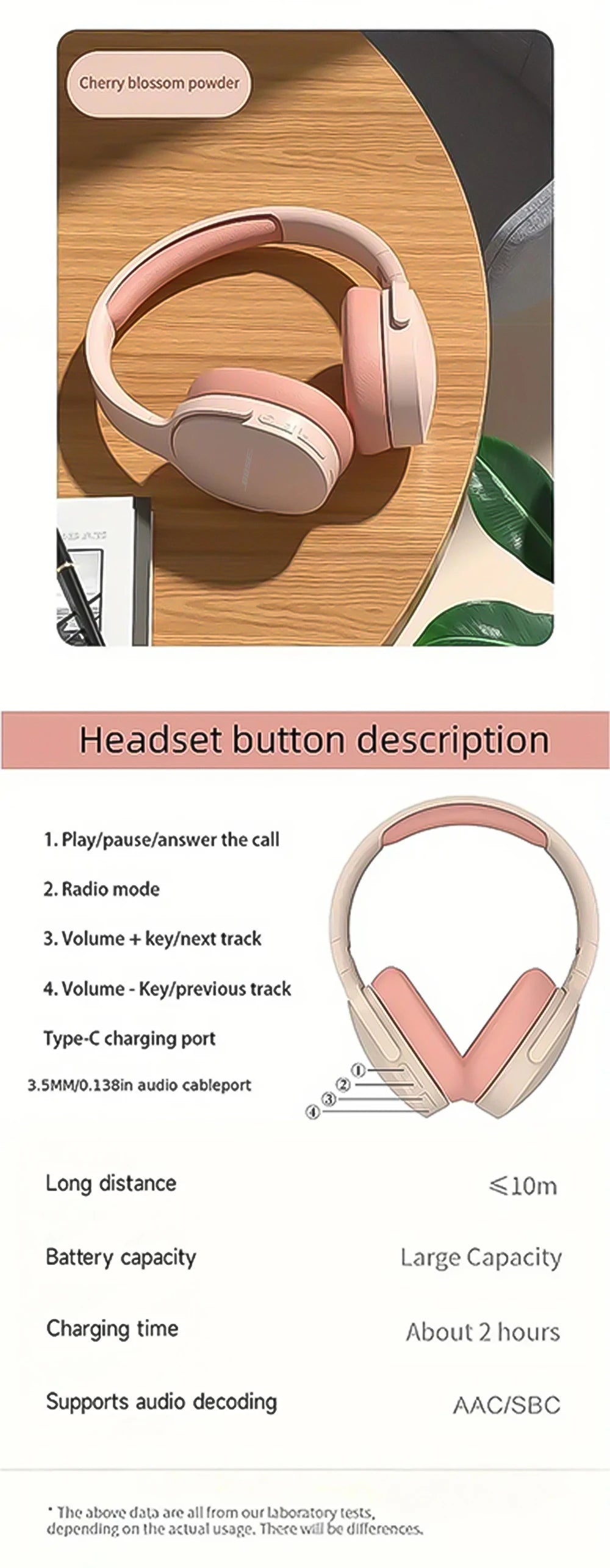 Bosebye Headphones P2961 Wireless Bluetooth 5.3 Original Earphone Stereo HIFI Headset Game Earbuds With Mic For Samsung iPhone - Universal Market