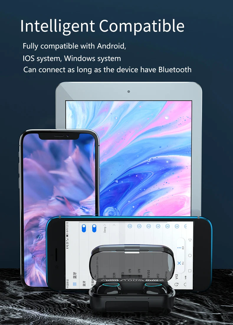 TWS M10 Wireless Bluetooth Headset with Charge Box for Phone Noise Cancelling Mic Earbuds LED Display Headphones Sport Earphones - Universal Market