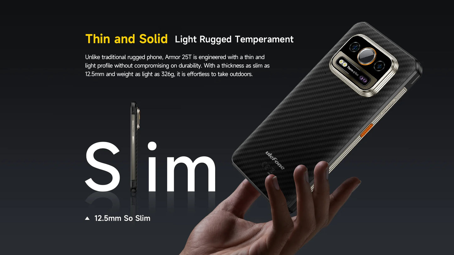 Ulefone Armor 25T 4G Rugged Phone Android 14 33W 50MP+64MP Night Camera NFC Waterproof Smartphone 6.78" 120Hz  256GB ROM  Global