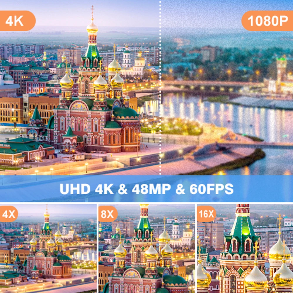 4K Video Camera Camcorder 48MP UHD WiFi IR Night Vision Vlogging Camera for YouTube 16X Digital Zoom Touch Screen Camera - Universal Market