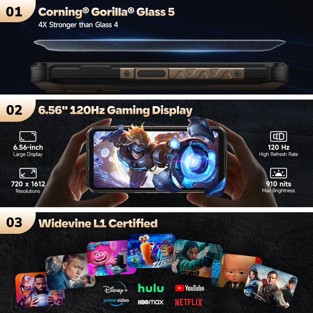 【World Premiere】Ulefone Armor X16 Pro 5G Rugged Phone 10360mAh Battery 256GB ROM NFC Android Smartphone with Google Gemini