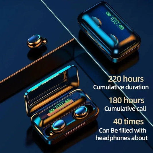 TWS F9-5 Earphone Bluetooth 5.3 Wireless Headphones Hifi Stereo Sports Waterproof Earbuds Headset Hearing Aids With Mic Handfree - Universal Market