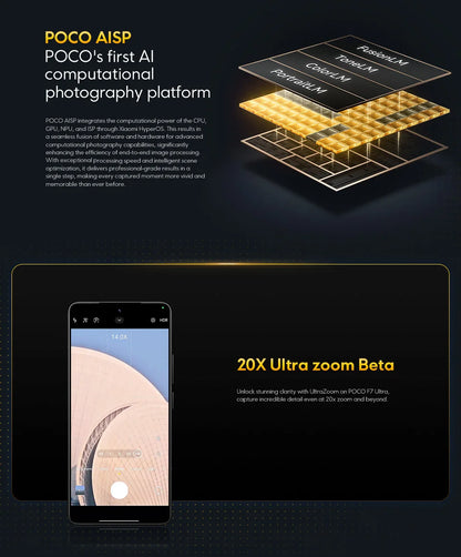 POCO F7 Ultra Global Version Smartphone Snapdragon® 8 Elite 50MP camera 6.67" 120Hz Display 120W wired and 50W wireless 5G NFC