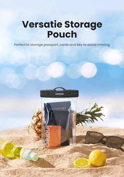 UGREEN 7.2 inch IPX8 Waterproof Phone Case Bag For iPhone 16 15 14 13 12 Pro Max Samsung Universal Swimming Protective Pouch Bag