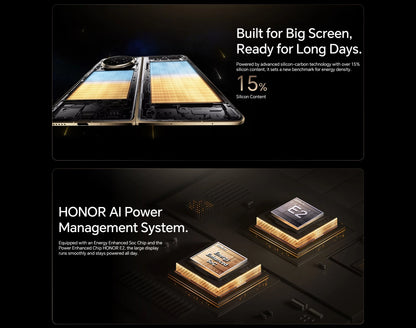 2025 New Global Version HONOR Magic V5 5G Foldable Smartphone 7.95" LTPO OLED Display Snapdragon 8 Elite 5820mAh 66W Wired NFC