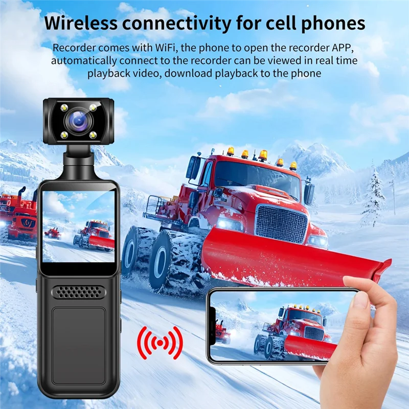4K Pocket Action Camera 4K HD Sports Camcorder Camera 180 Rotate Mini Wifi Camera With Waterproof Case Motion Camera 128G