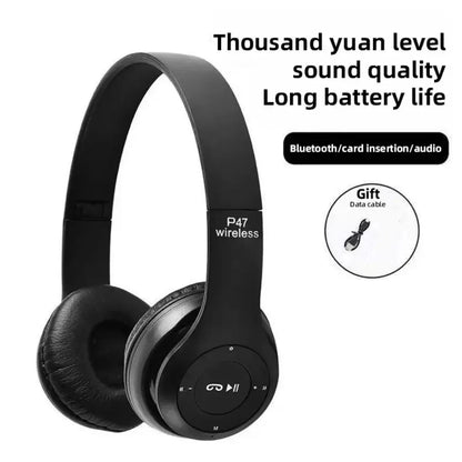 P47 Wireless Headphones Bluetooth 5.0 Earphones Foldable HIFI Stereo Bass for Music Gaming Kid Girl Earphone for Smartphone - Universal Market