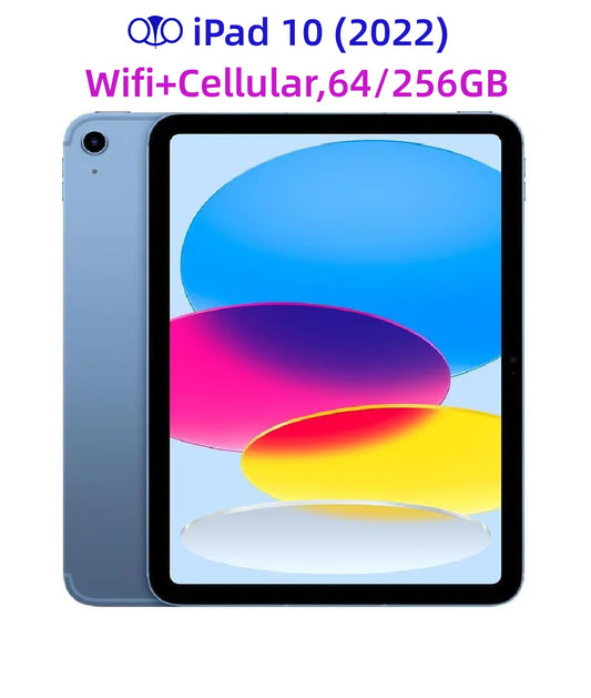 97% New Original Unlocked Apple iPad 10 (2022) iPad 10th Gen Wifi+Cellular 64/256GB ROM 10.9'' A14 Bionic HDR Display Tablet - Universal Market