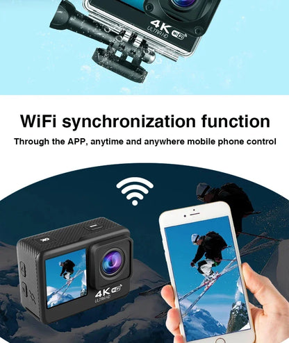 Action Camera 4K bicycle camera Electronic Stabilizer Action cam WiFi 4k Sport camera Helmet Video Recording Cameras for go pro