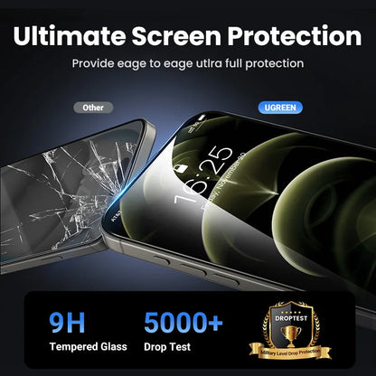 UGREEN Dust-free Screen Protector For iPhone 16 Pro Max Tempered Glass For iPhone 16 Pro Screen Protectors 15Pro Plus Film