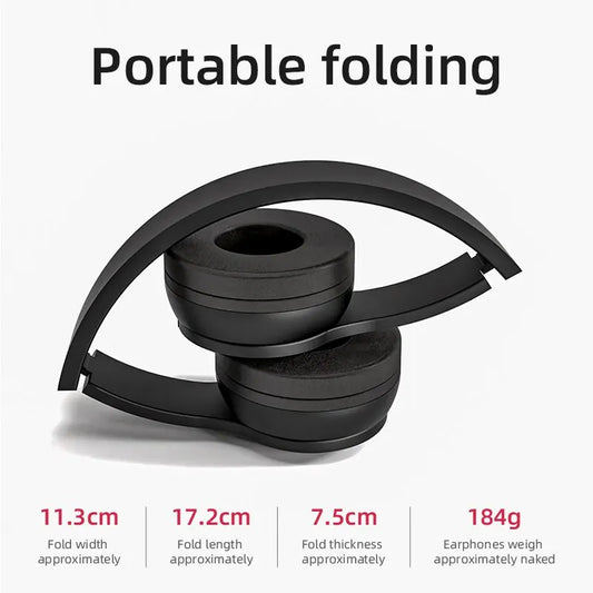 P47 Wireless Headphones Bluetooth 5.0 Earphones Foldable HIFI Stereo Bass for Music Gaming Kid Girl Earphone for Smartphone - Universal Market