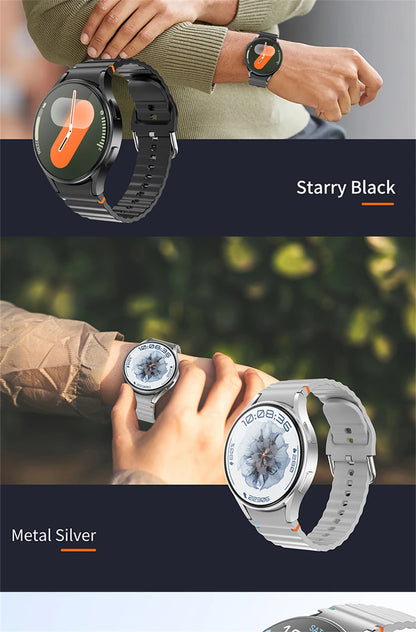 2025 New Bluetooth Call Smart Watch 7 Classic Men AMOLED HD Screen AI Voice Assistant Bluetooth Call NFC GPS Smartwatch Women