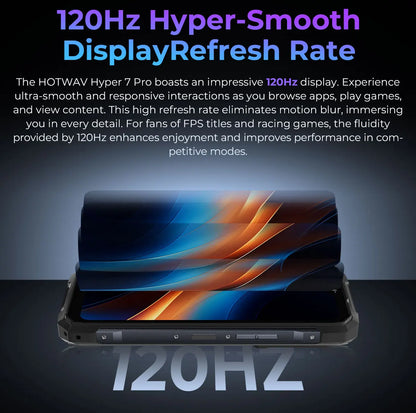 HOTWAV Hyper 7 Pro 5G Rugged Phone 200MP Android 14 6.6'' FHD+ 120Hz Smartphone 36(16+20)GB 256GB 10800mAh 33W Mobile Phone