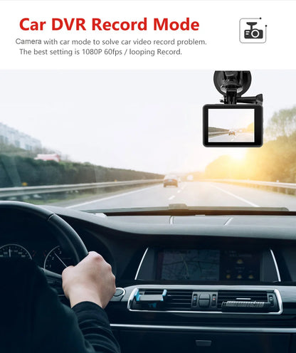 Action Camera F6W Wireless Mic 5K 4K60FPS 48MP 2.2" Touch LCD EIS Dual Screen Wi-Fi 170D Waterproof 30M 8X Zoom Sports Camera