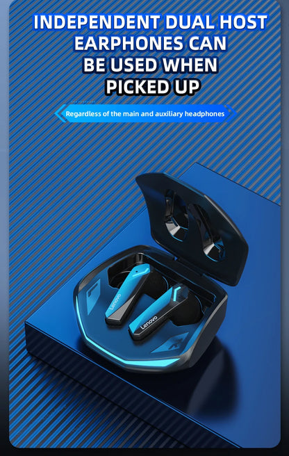 Original Lenovo GM2 Pro 5.3 Earphone Bluetooth Wireless Earbuds Low Latency Headphones HD Call Dual Mode Gaming Headset With Mic - Universal Market