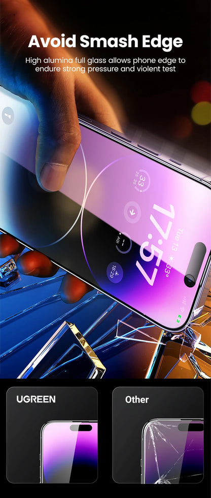 UGREEN Dust-free Screen Protector For iPhone 16 Pro Max Tempered Glass For iPhone 16 Pro Screen Protectors 15Pro Plus Film