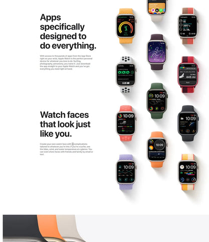 100% Original Apple Watch Series 7 41mm / 45mm Apple Watch S7 Aluminum Case with Sport Band iOS SmartWatch