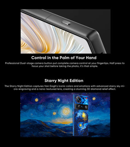 Global Version Nubia Z70 Ultra NX733J 5G Smartphone Snapdragon 8 Elite 6.85" 144Hz AMOLED Display 6150mAh 80W Fast Charge IP69