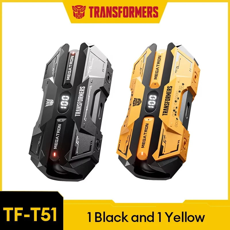 Choice TRANSFORMERS TF-T51 Bluetooth 5.4 TWS Earphones Low Latency Gaming Earbuds Long Endurance HiFi Music Headphones With mic - Universal Market