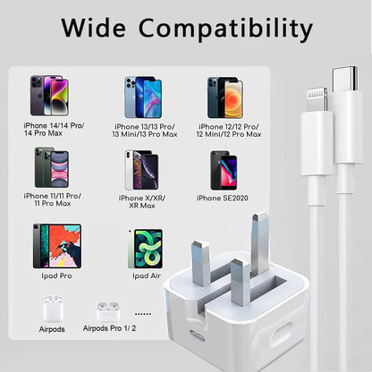 Apple USB-C Woven Charge Cable USB-C to Lightning Cable Lightning to USB Cable with Fast Charging Capability For iphone16Pro Max