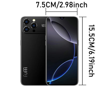 Global Vision 17 Pro Max Smartphone 5G Android 12 8GB RAM 512GB ROM 6.3 Inch Phone 2280x1080HD 24+48MP 4 5G Network Mobile Phone