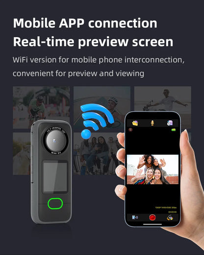 4K HD Action Camera Mini Sports Camera WIFI Wireless Sport Action Cam Waterproof Touchscreen Motorcycle Driving Recorder Outdoor