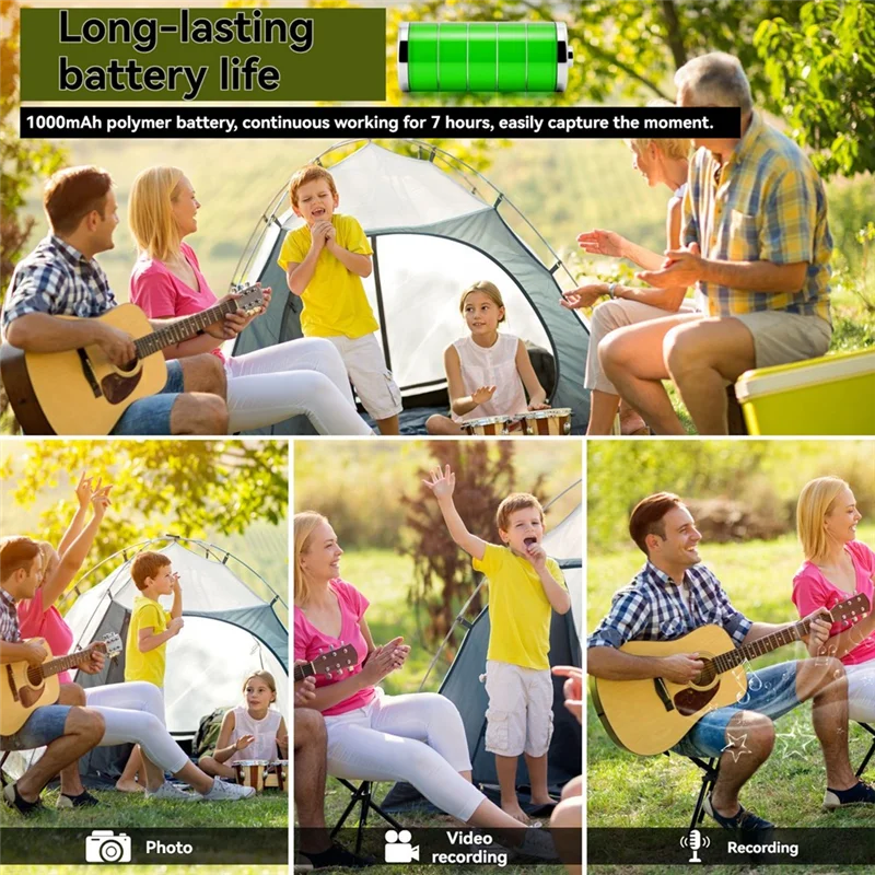 Wifi Mini Camera 4K HD Digital Video Recorder 180° Rotatable Lens Portable Action Camera Recorder 128G
