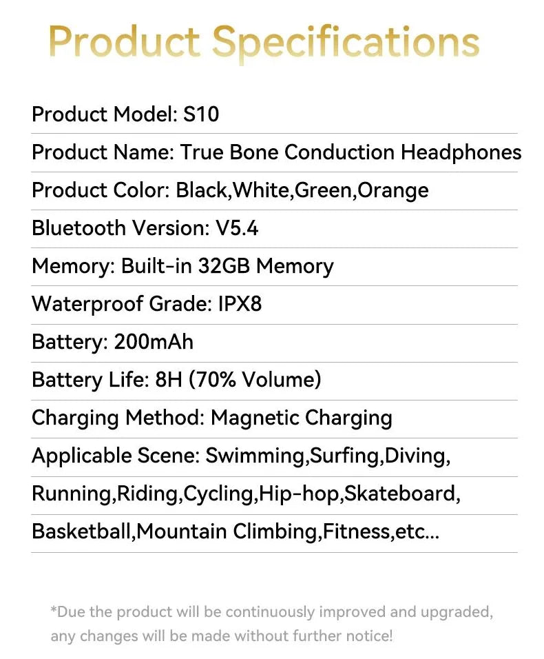 Xiaomi Mijia Bone Conduction Earphones IPX8 Waterproof Headset for Swimming Bluetooth 5.4 Wireless Sport Headphones MP3 32G RAM - Universal Market
