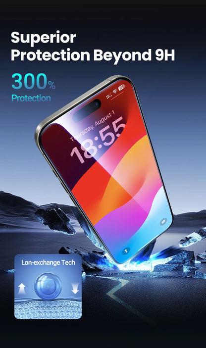 UGREEN Screen Protector For iPhone 16 Pro Full Cover Tempered Glass For iPhone 16 Plus Pro Max Camera Lens Protectors