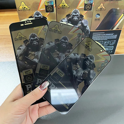 King Kong Gorilla Privacy Screen Protector For iPhone 11 12 13 14 15 Pro Max Anti-spy Tempered Glass For iPhone X XS Max 13 Pro