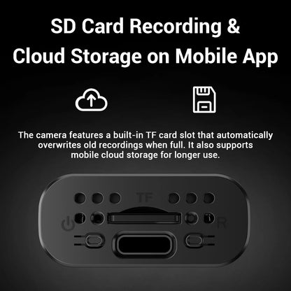 PEGATAH 5MP HD Mini WIFI Body Camera Built-in Battery Human Tracking IP Remote Monitoring IR Night Vision Protable Camcorders - Universal Market