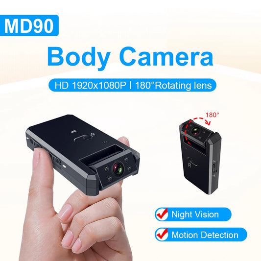 MD90-1 Mini Camcorder 1080P Body Camera Night Vision Sport Outdoor DV Voice Video Recorder Action Cam - Universal Market