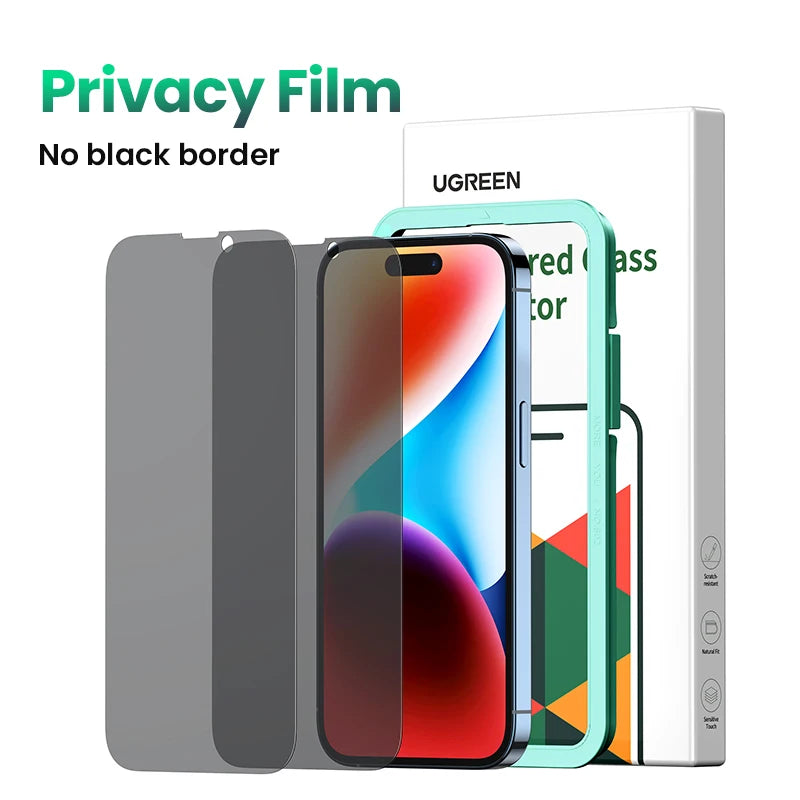 UGREEN for iPhone 15 11 12 13 14 Pro Max Glass Screen Protector for iPhone 14 Plus Tempered Glass for iPhone XR Glass 9D Films