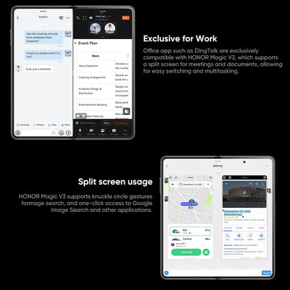 HONOR Magic V3 Global Version 5G Smartphone 120Hz Foldable LTPO OLED 7.92" Display Snapdragon 8 Gen 3 5150mAh 66W NFC IPX8