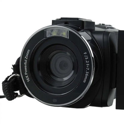 4K Ultra HD Video Camera 30MP WiFi DV Camcorder Digital Video Camera 270 Degree Rotation Touch Screen 16X Digital Zoom Camera