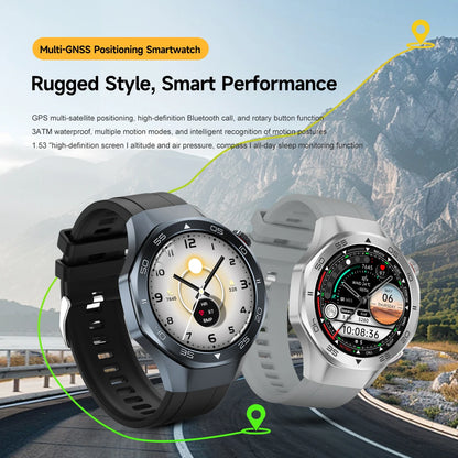 2025New Upgraded Outdoor Sport GPS Smart Watch Men 1.53" HD AMOLED Screen GPS track Heart Rate Bluetooth Call Compass SmartWatch