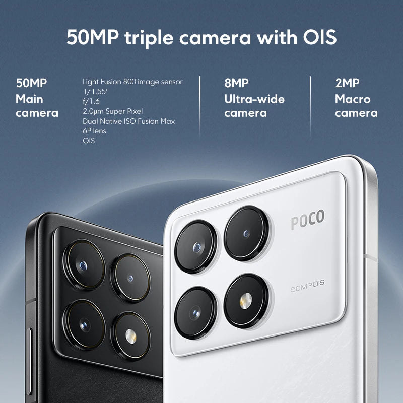 POCO F6 Pro Global Version Snapdragon® 8 Gen 2 Smartphone 120W HyperCharge 50MP triple camera WQHD+ 120Hz Flow AMOLED display