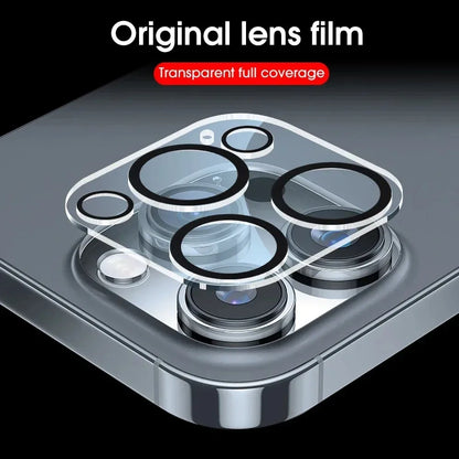 1-5 pieces tempered glass for iPhone 17 16 15 14 13 Pro Max Plus Mini camera lens protector black circle screen protector lens f