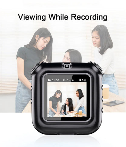 V9 Mini Clip Necklace Camera 1080P Portable Cam Dispaly Screen Audio Video Voice Photo Recorder Smart Loop Recording Camcorder