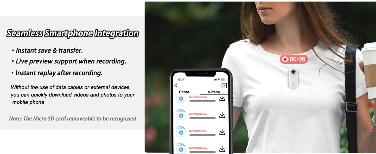 4K Motorcycle Mini Recorder Finger WIFI Action Camera Lightweight POV Motorcycle Road Sport Cam Bicycle Vlog Pet Body Camera - Universal Market