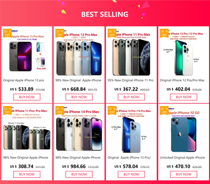 98% New Original Apple iPhone 12/13 mini 5.4" Genuine RAM 4GB ROM 128/256GB A15 Bionic IOS Face ID NFC 5G Unlocked  Cellphone - Universal Market