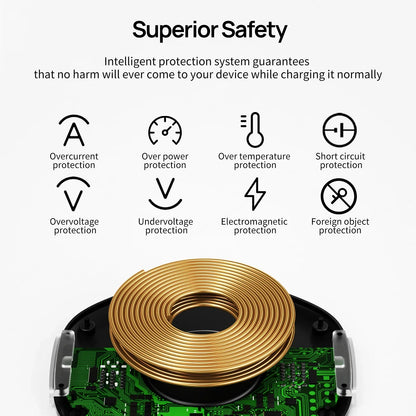 KPON Invisible Wireless Charger 30mm Under Table QI Charger Furniture Desk Wireless Charging Station for iPhone 16/15/14/13/12/8