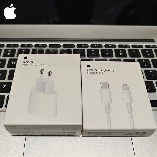 2025 Original 20W USB-C Power Adapter For iphone 16 15 14 13 mini Pro Max Type C fast charger for Apple Cable for iPhone 12 Plus