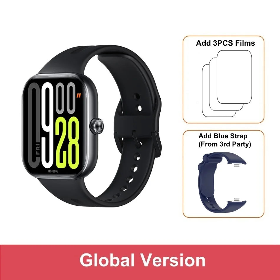Global Version Xiaomi Redmi Watch 5 Bluetooth Calling Ultra-large 2.07" Square AMOLED Display 24 Days Battery Built-in GNSS 5ATM
